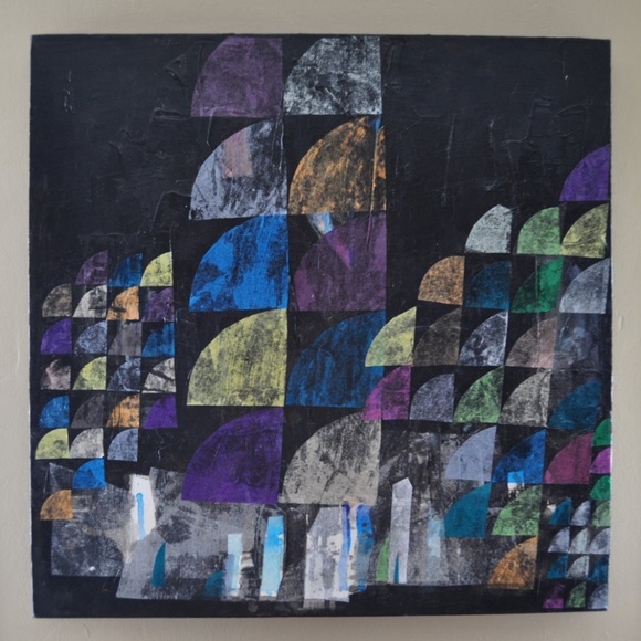 Original Mixed Media Painting Collage Art Artwork